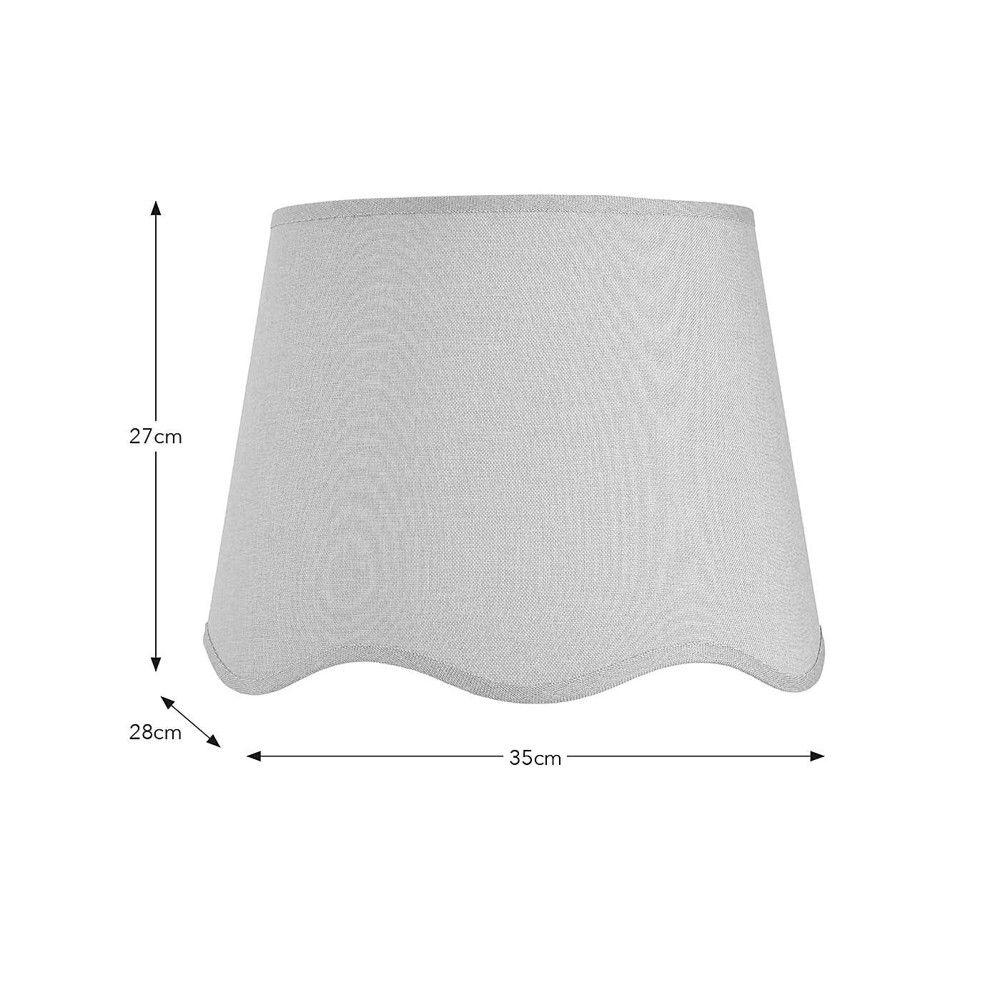 Scalloped Edge Linen Lamp Shade