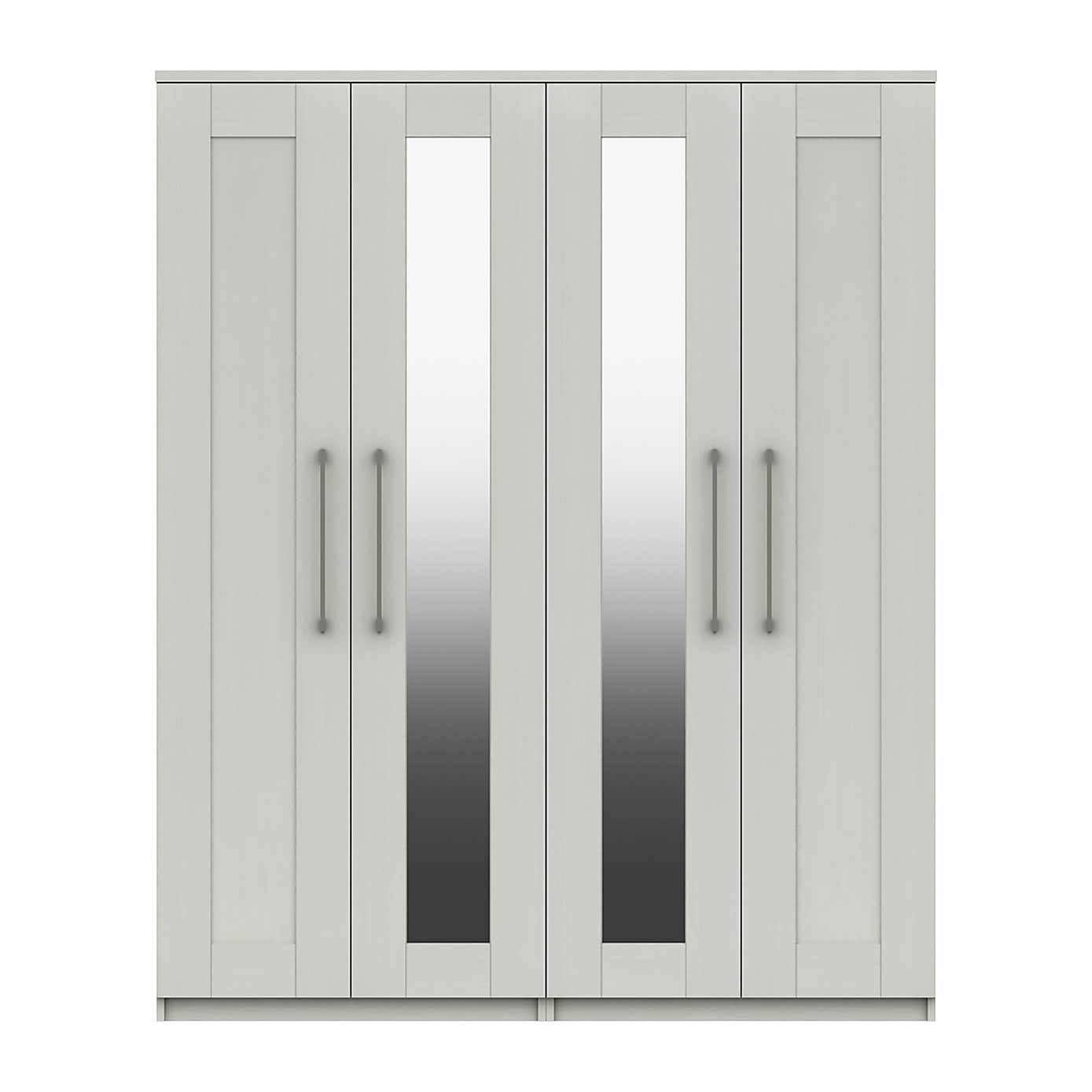 Ethan 4 Door Wardrobe, Mirrored