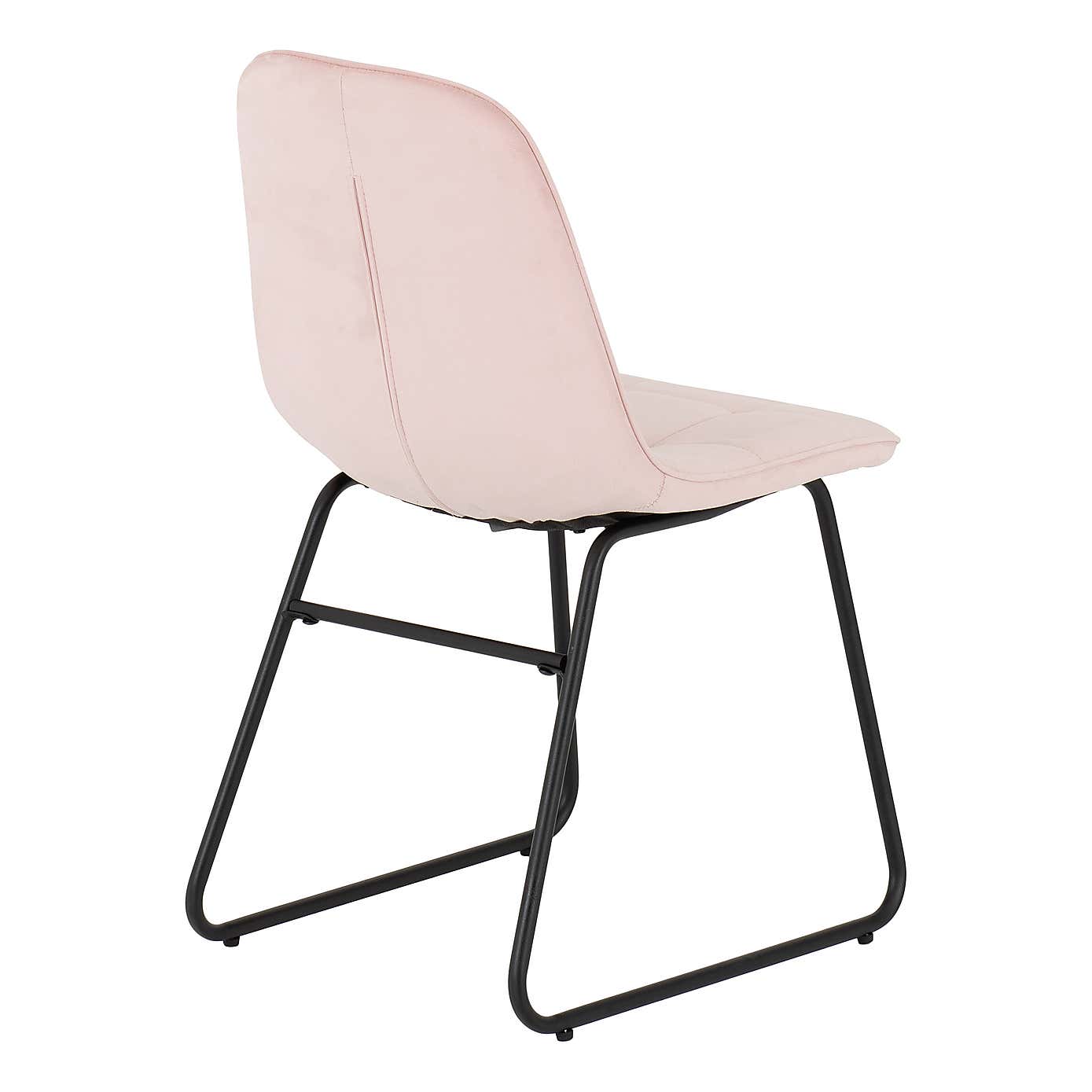 Lukas Set of 2 Dining Chairs Grey Velvet