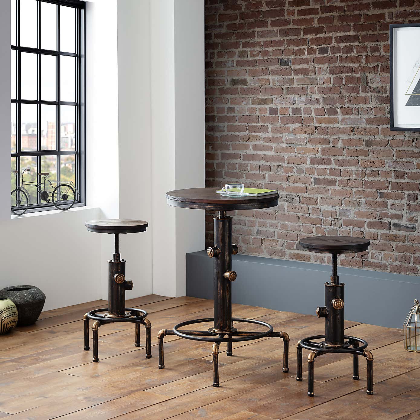 Rockport Pipework Bar Table