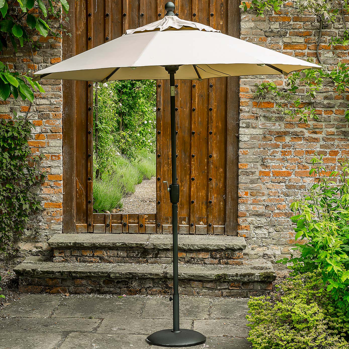 3m Elizabeth Crank and Tilt Taupe Parasol