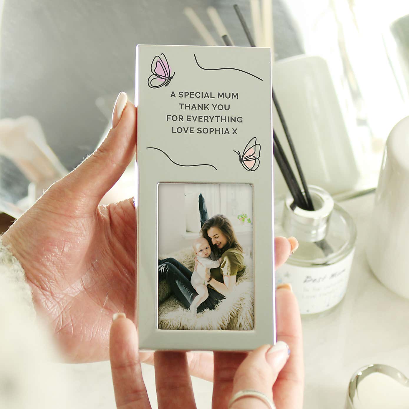Personalised Small Butterfly Portrait Photo Frame