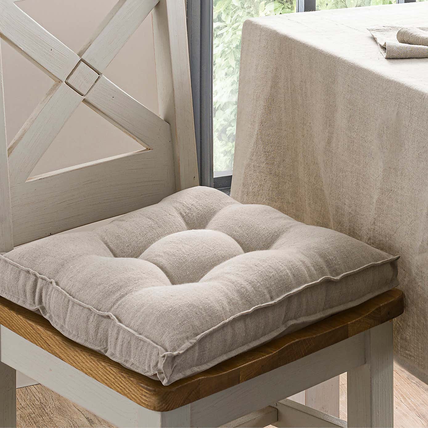 Natural Linen Seat Pad