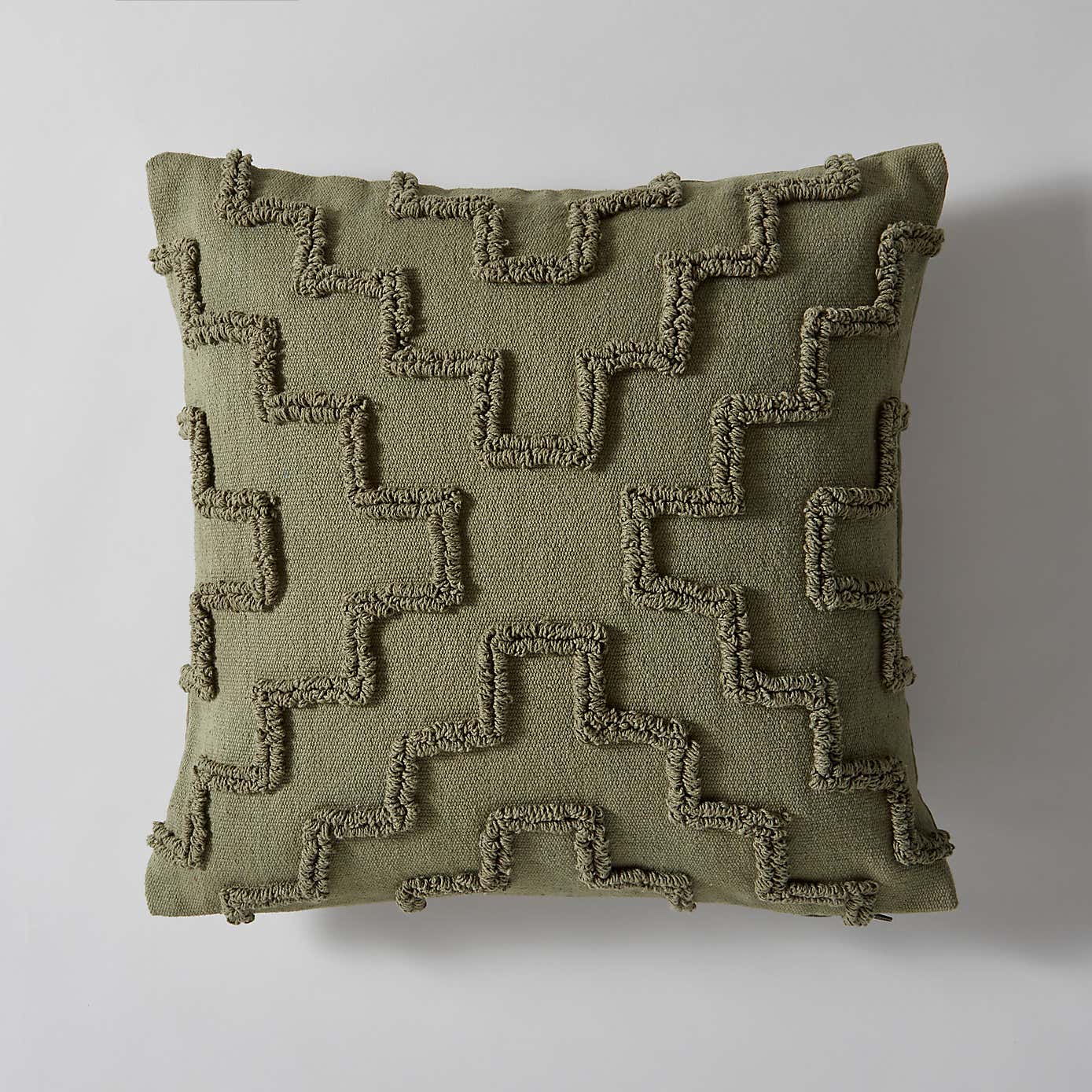 Loop Geometric Olive Cushion Cover