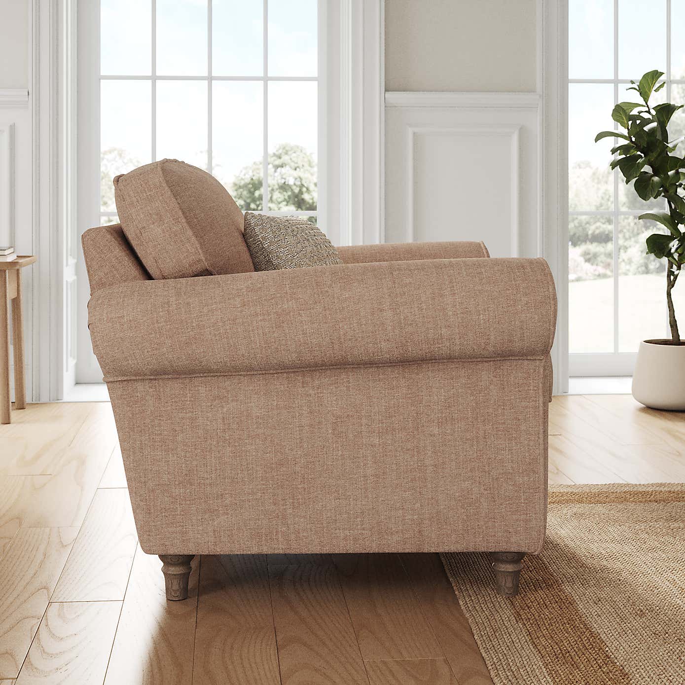 Flori Armchair, Tonal Plush Chenille