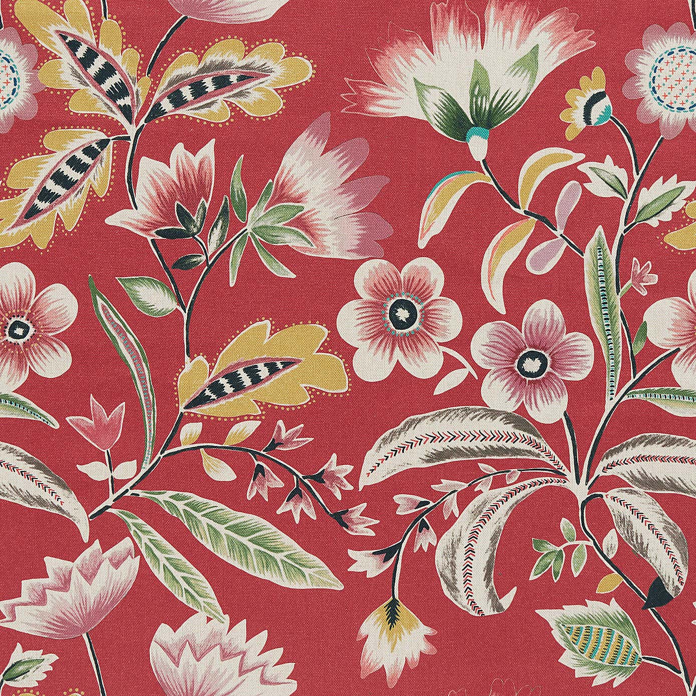 Joy Floral Upholstery Fabric Sample