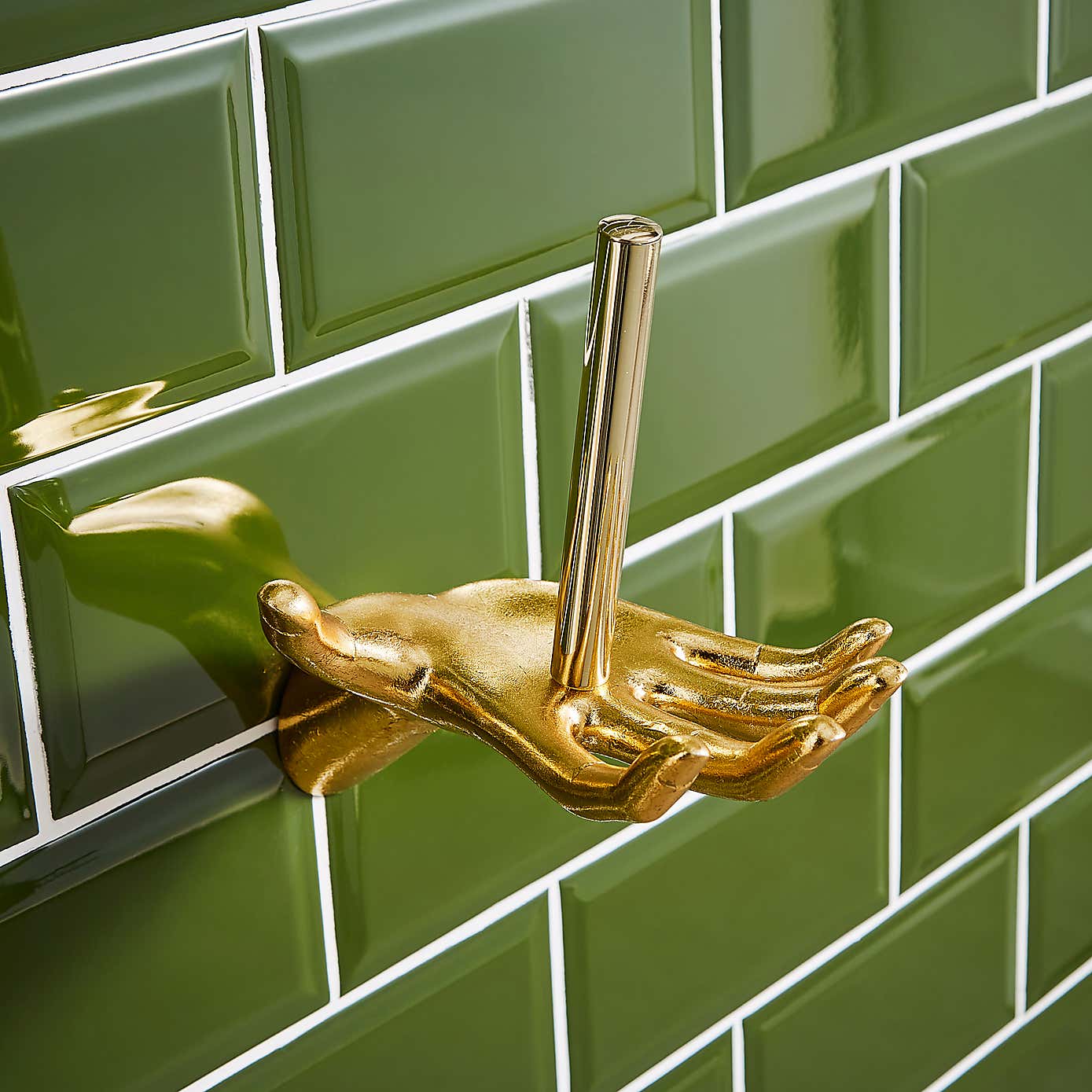 Brass Hand Bathroom Accessories Set