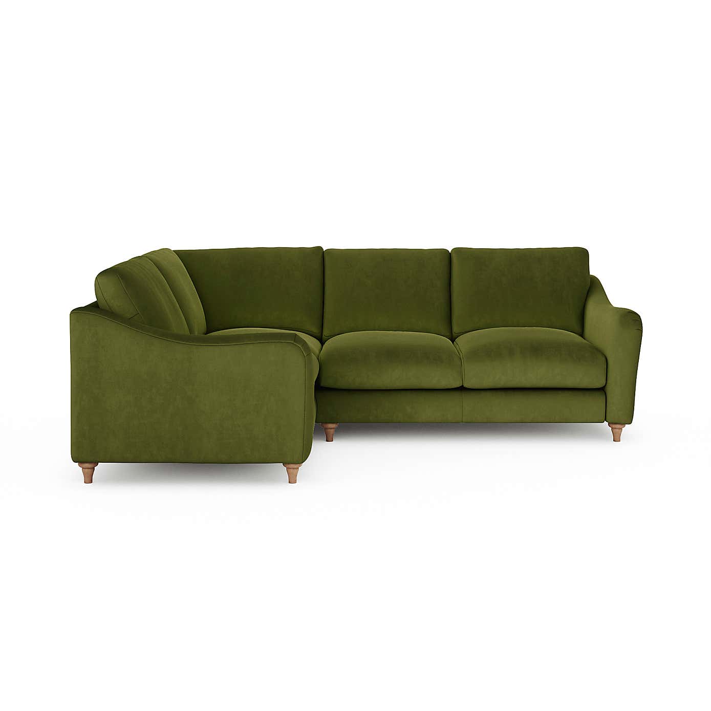 Hattie Matte Plush Velvet Corner Sofa