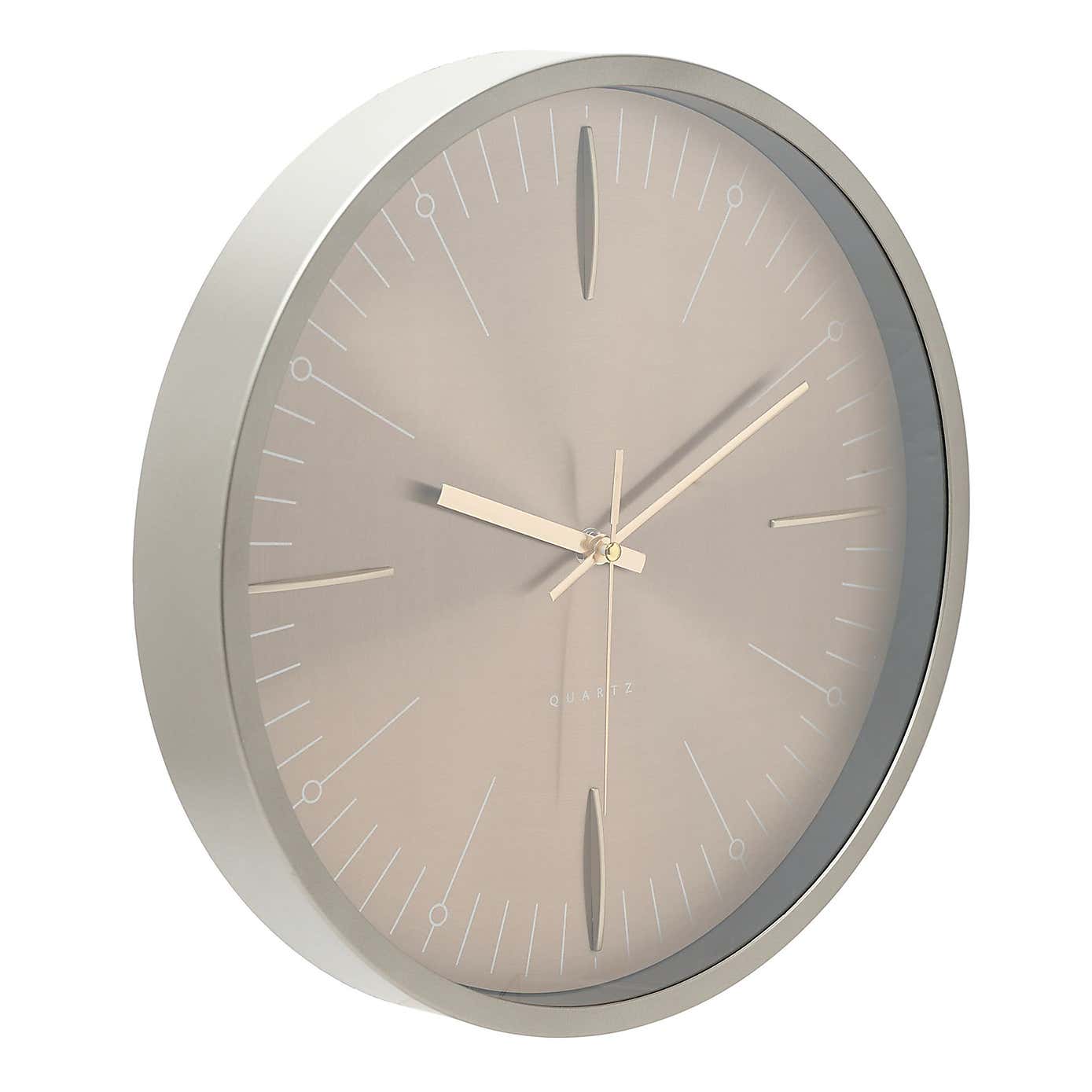 Interval Metallic Wall Clock