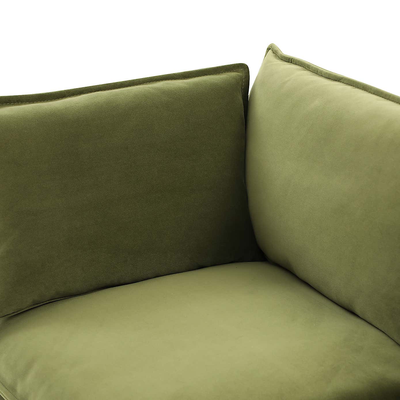 Moda 3 Seater Modular Sofa, Olive Velvet