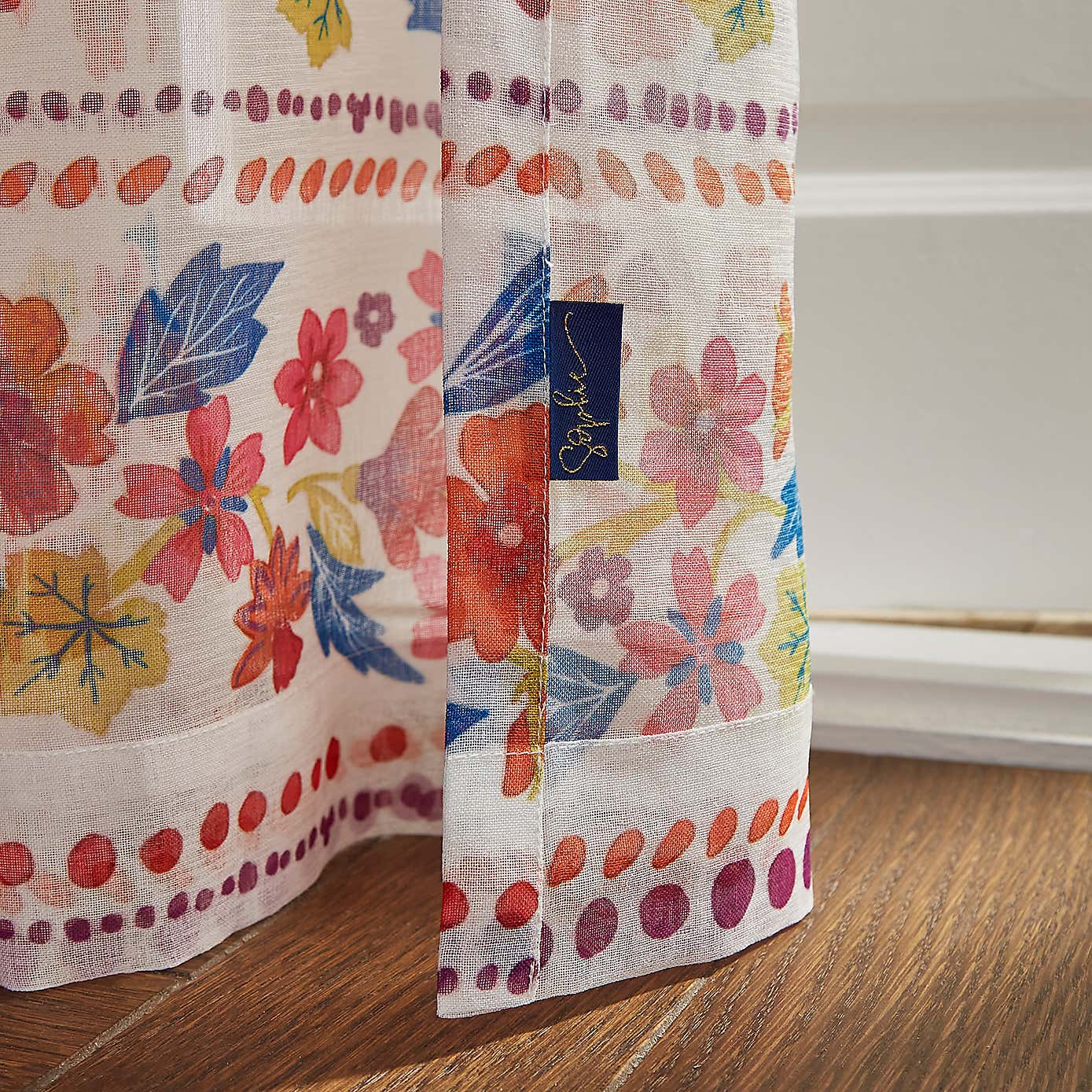 Sophie Robinson Courtyard Garden Tie Top Single Voile Panel