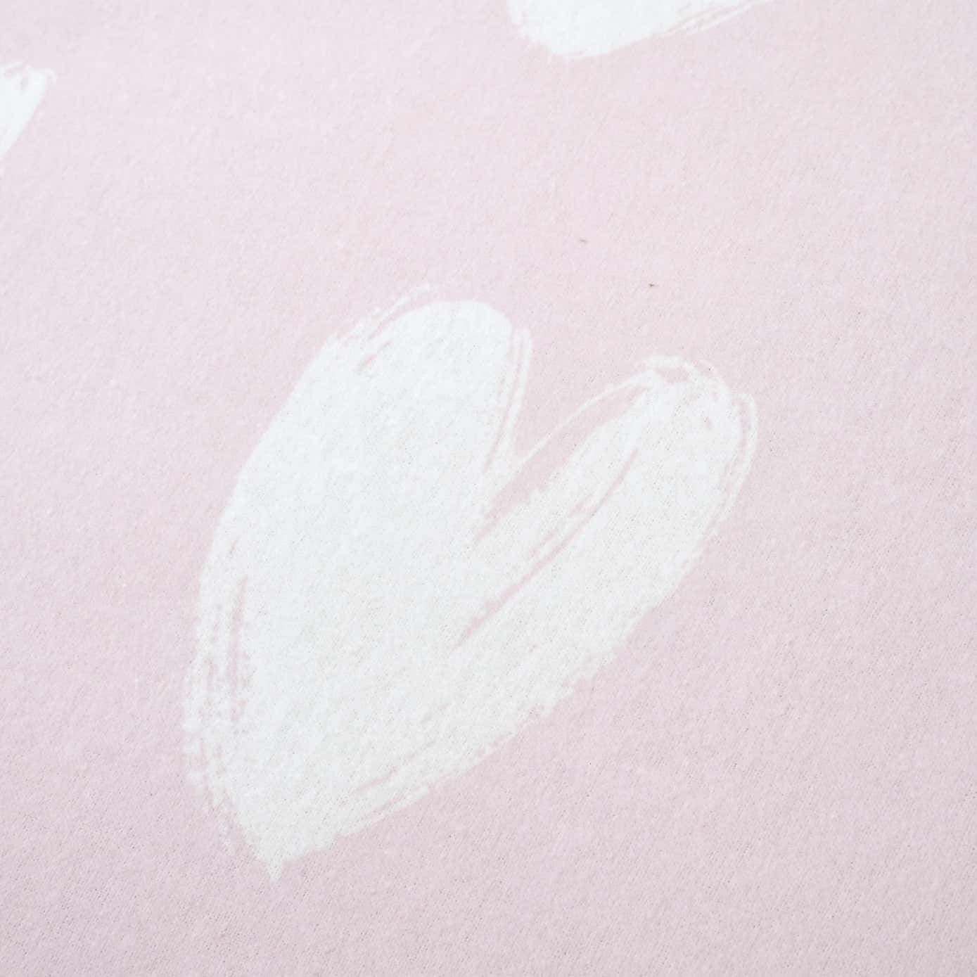 Catherine Lansfield Brushed Hearts Brushed Cotton Fitted Sheet