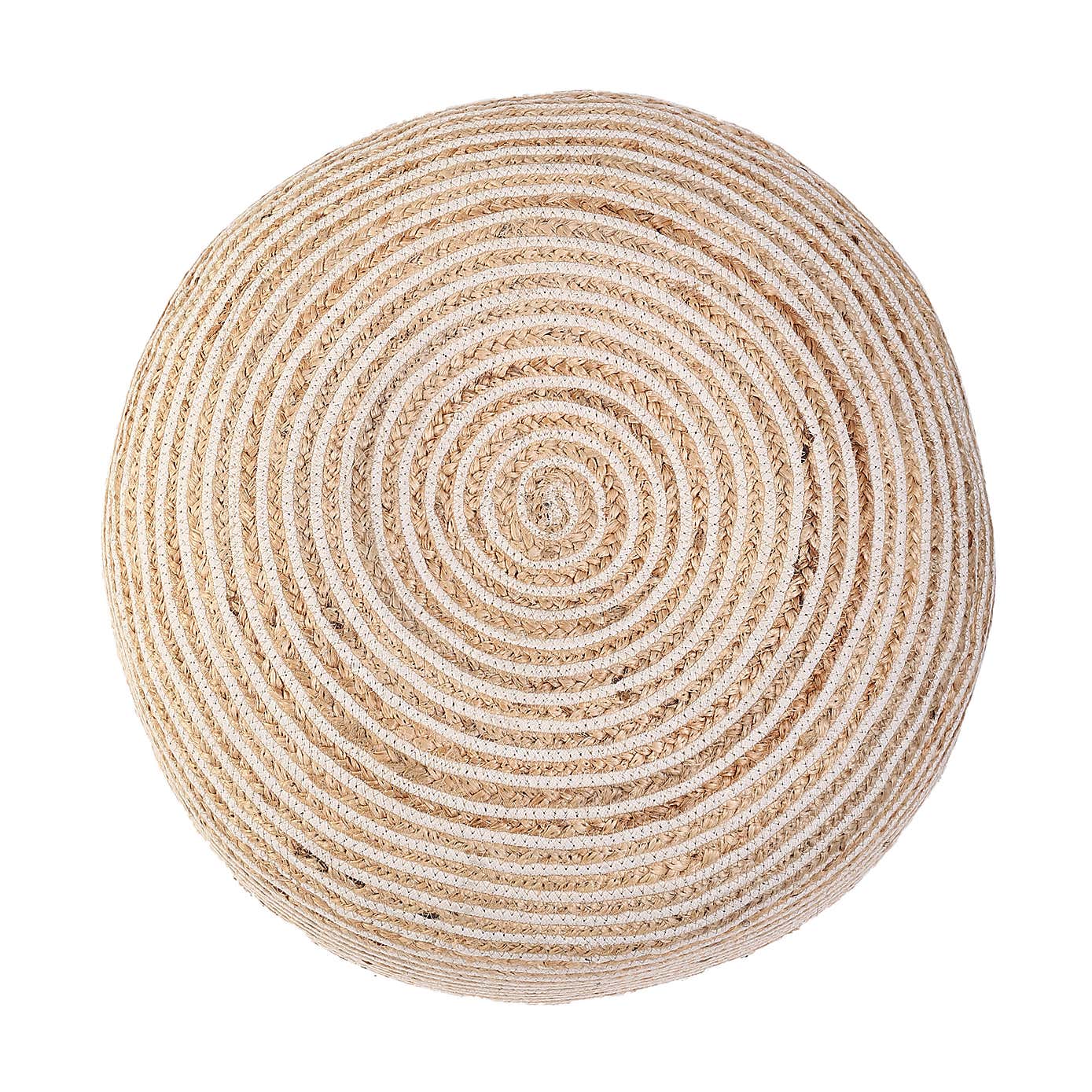 Kaikoo Jute Stripe Bean Bag Pouffe
