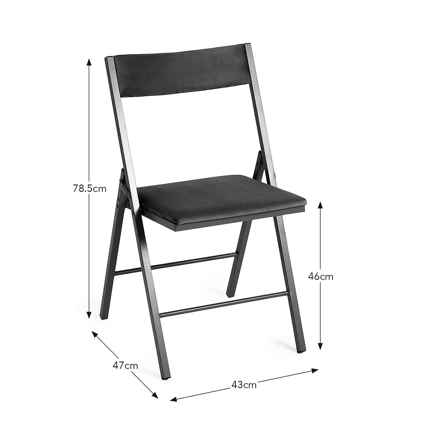 Emily Velvet Folding Chair