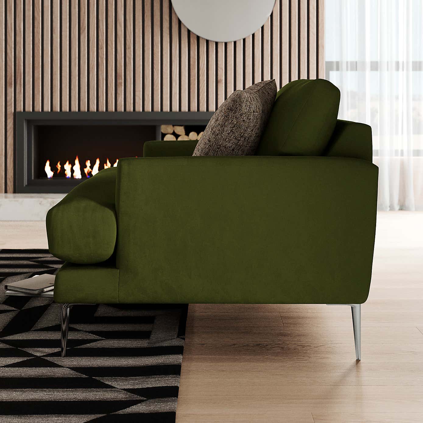 Lawson Matte Plush Velvet Snuggle Chair