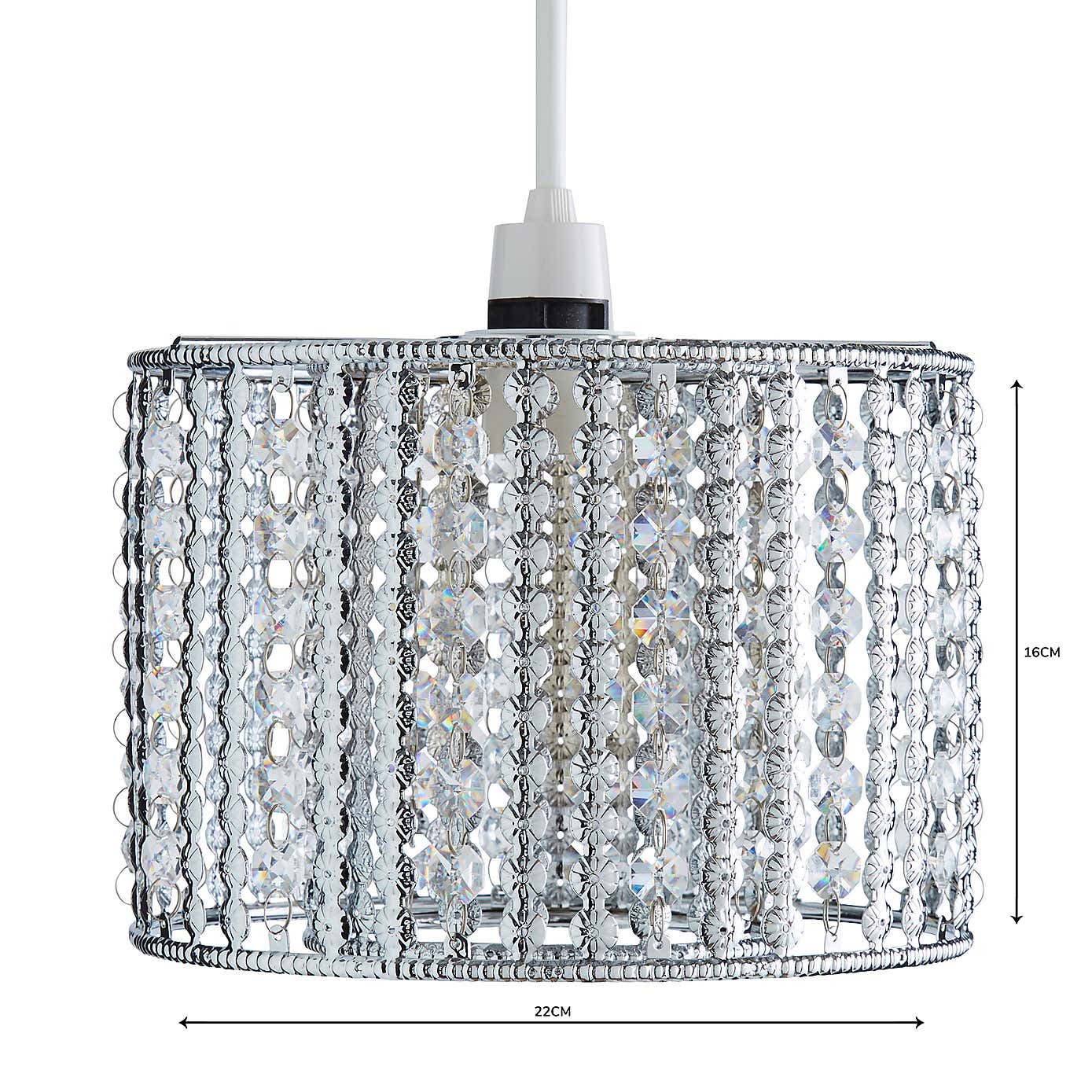 Monica Chrome Easy Fit Pendant Shade