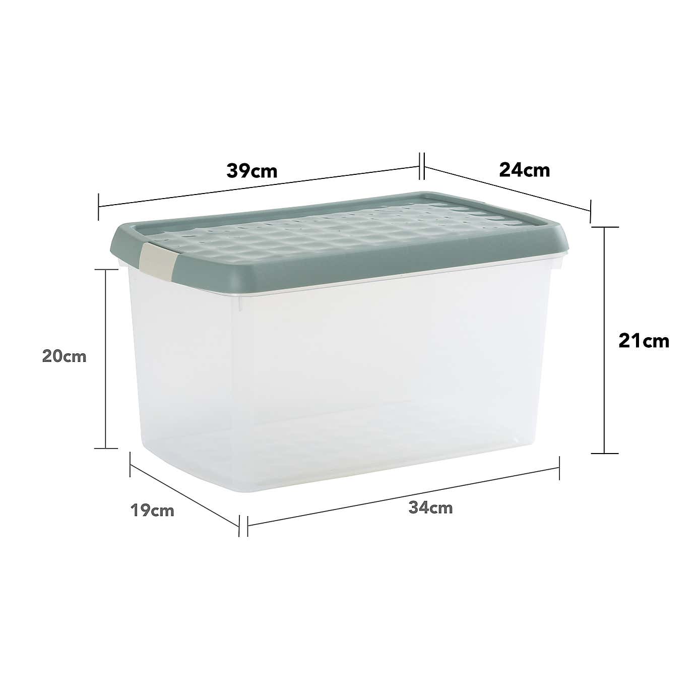 Wham Clip Pack of 4 Rectangle Storage Boxes With Lids