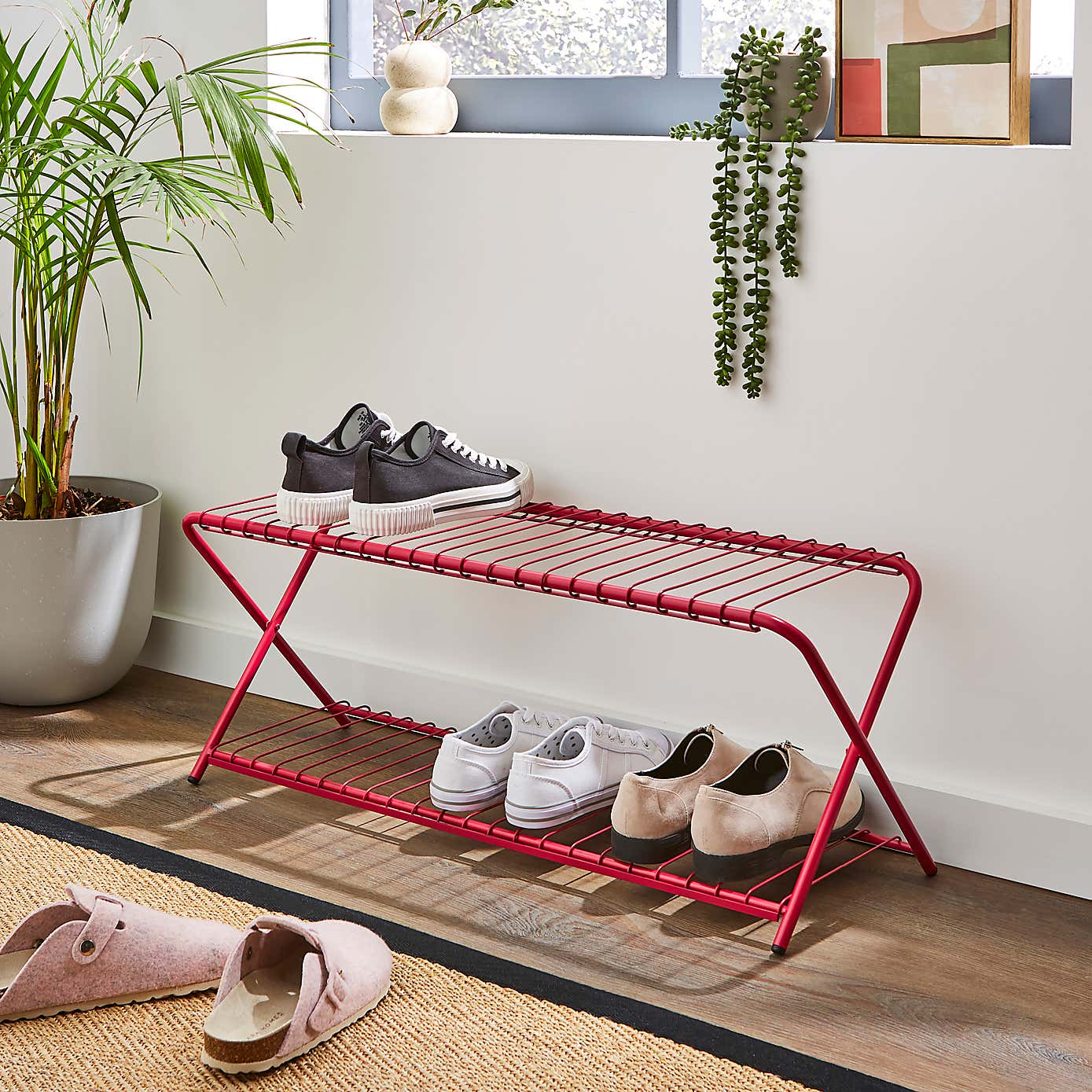 Elements Adley 2 Tier Shoe Rack