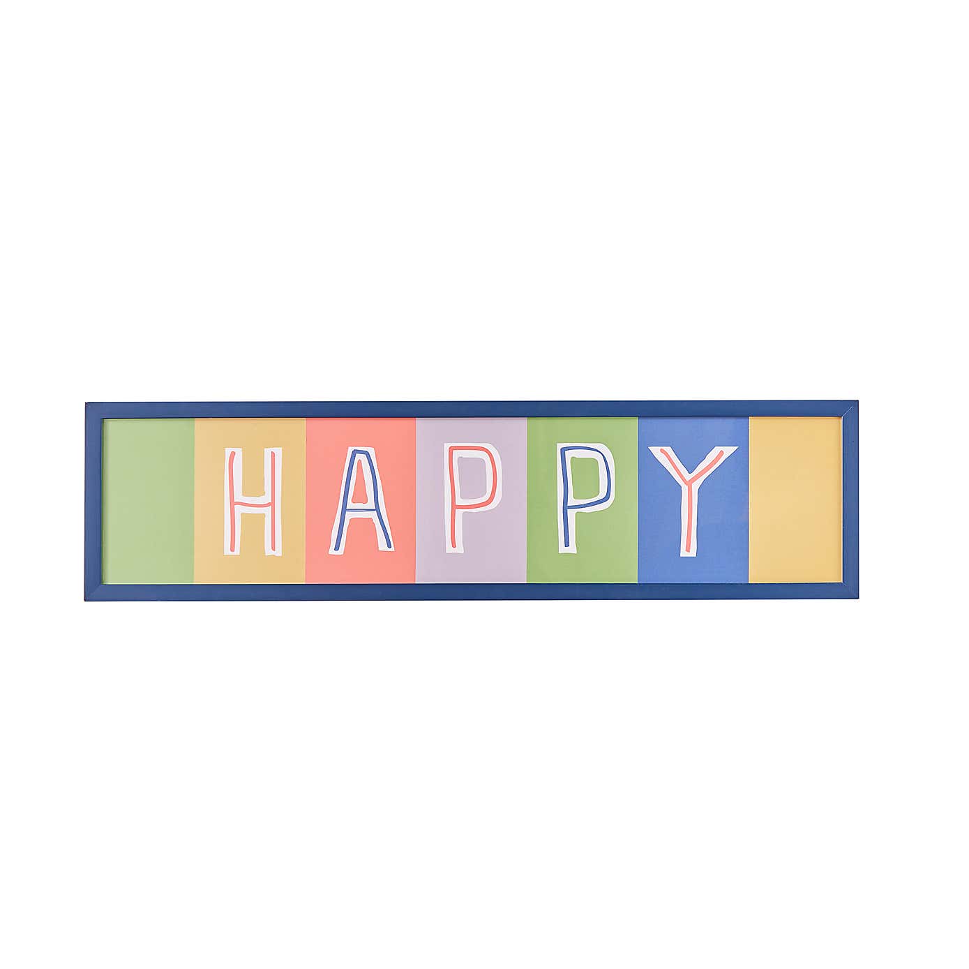 Happy Framed Print 85x22cm