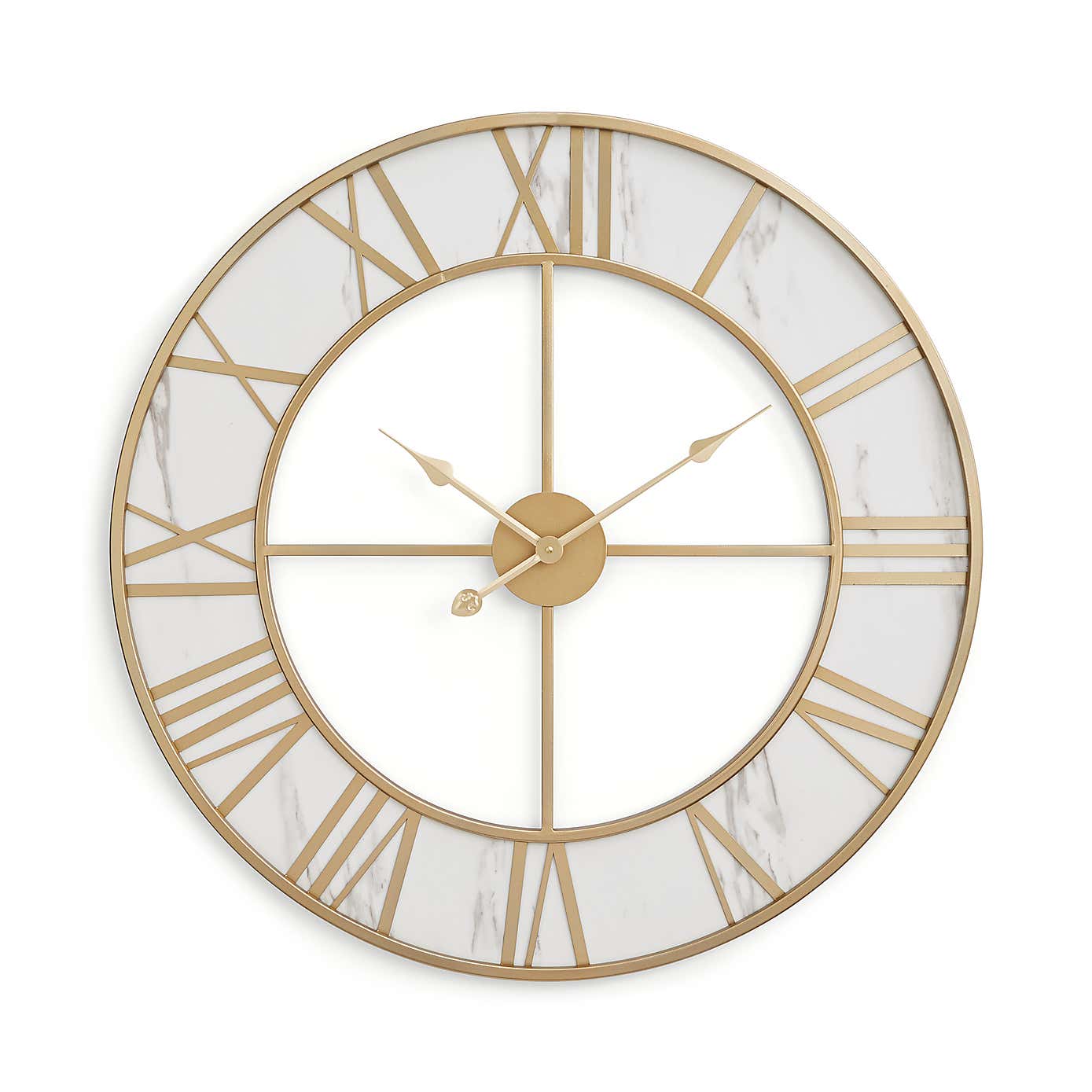 Marble Skeleton Wall Clock