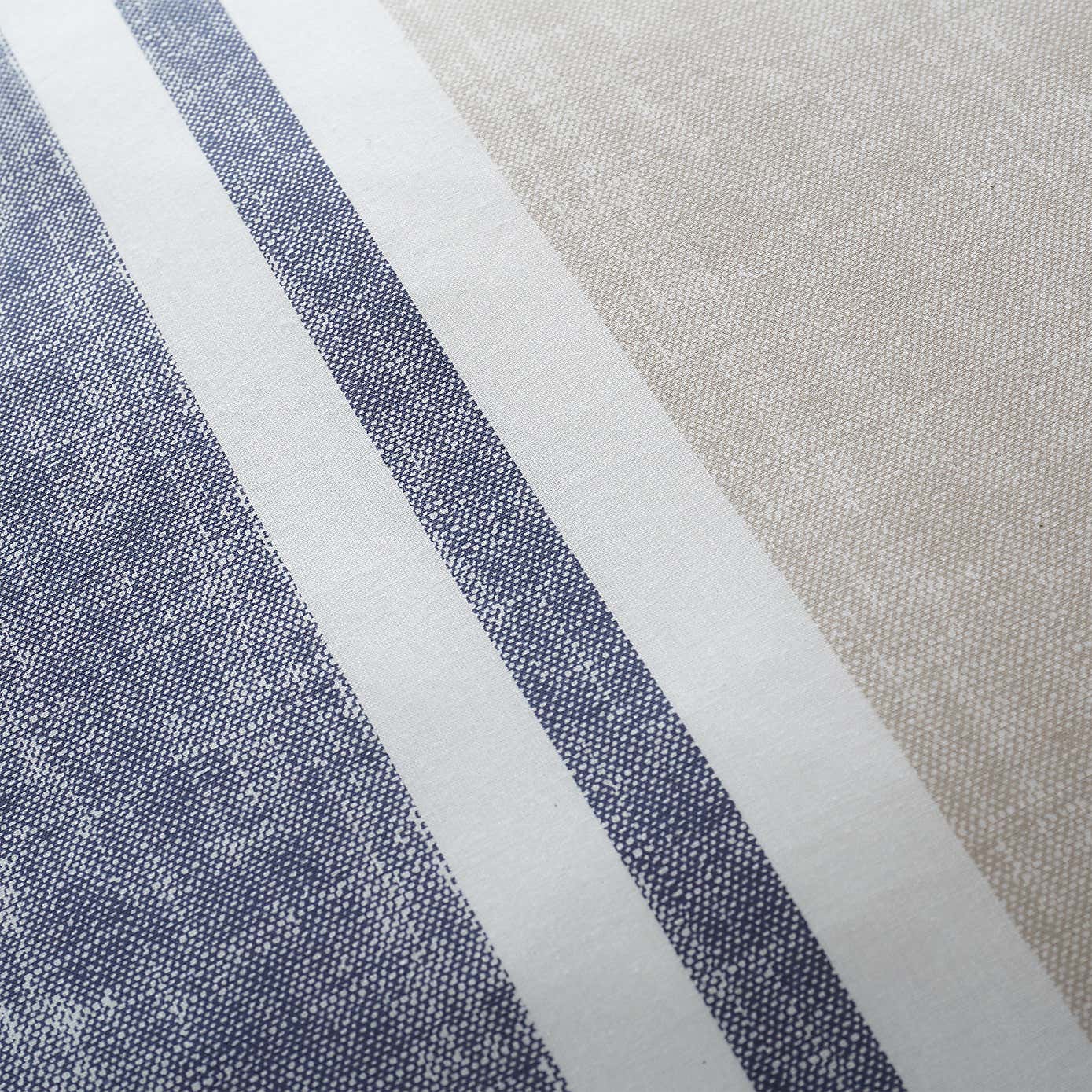 Catherine Lansfield Textured Banded Stripe Reversible Duvet Cover & Pillowcase Set