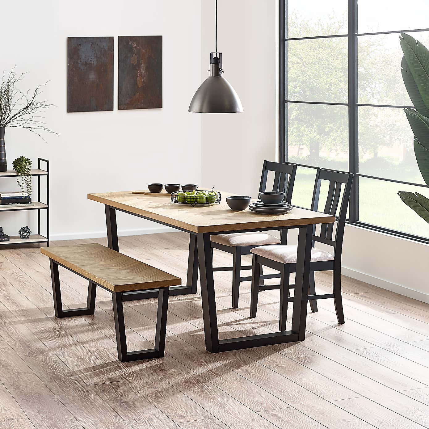 Hilton Dining Bench, Rubberwood