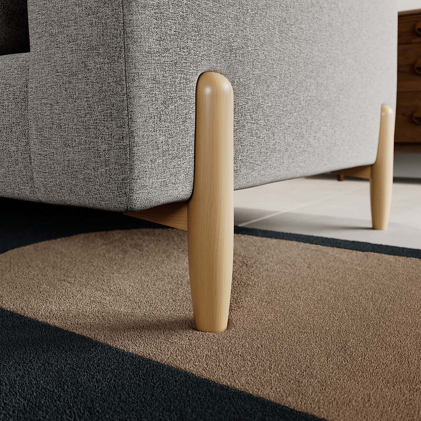 Apollo Soft Texture Corner Chaise Sofa