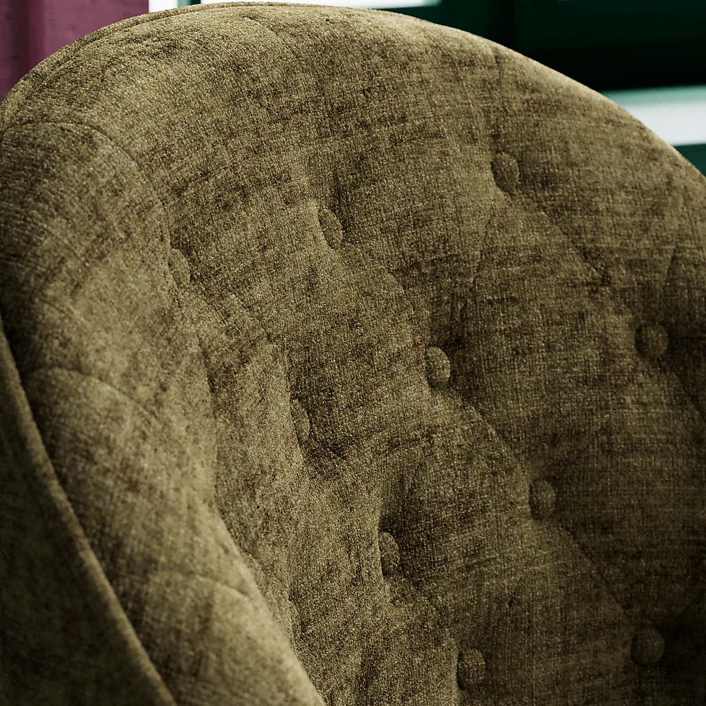 Elea Tassel Distressed Chenille Occasional Armchair