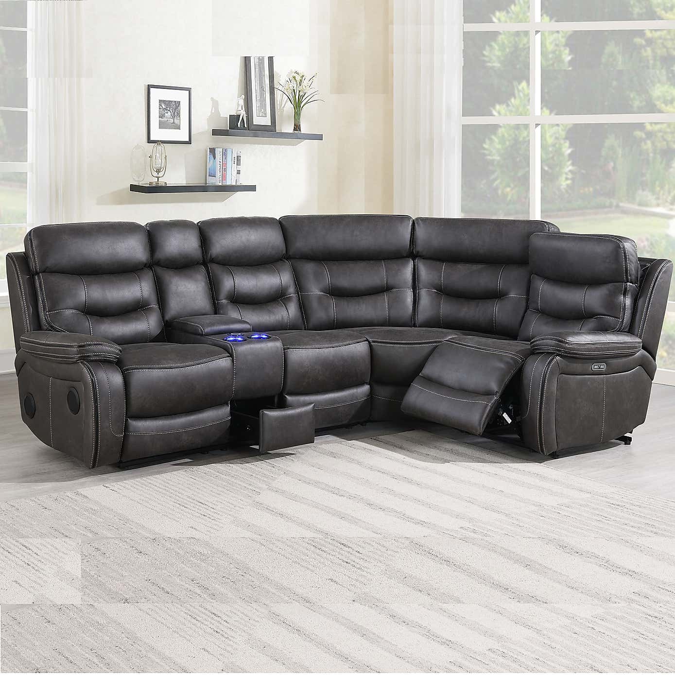 Image Furnishings Noah Tech Corner Recliner Sofa