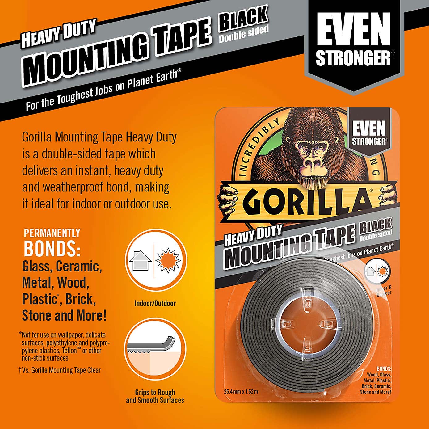 Gorilla Black Mounting Tape