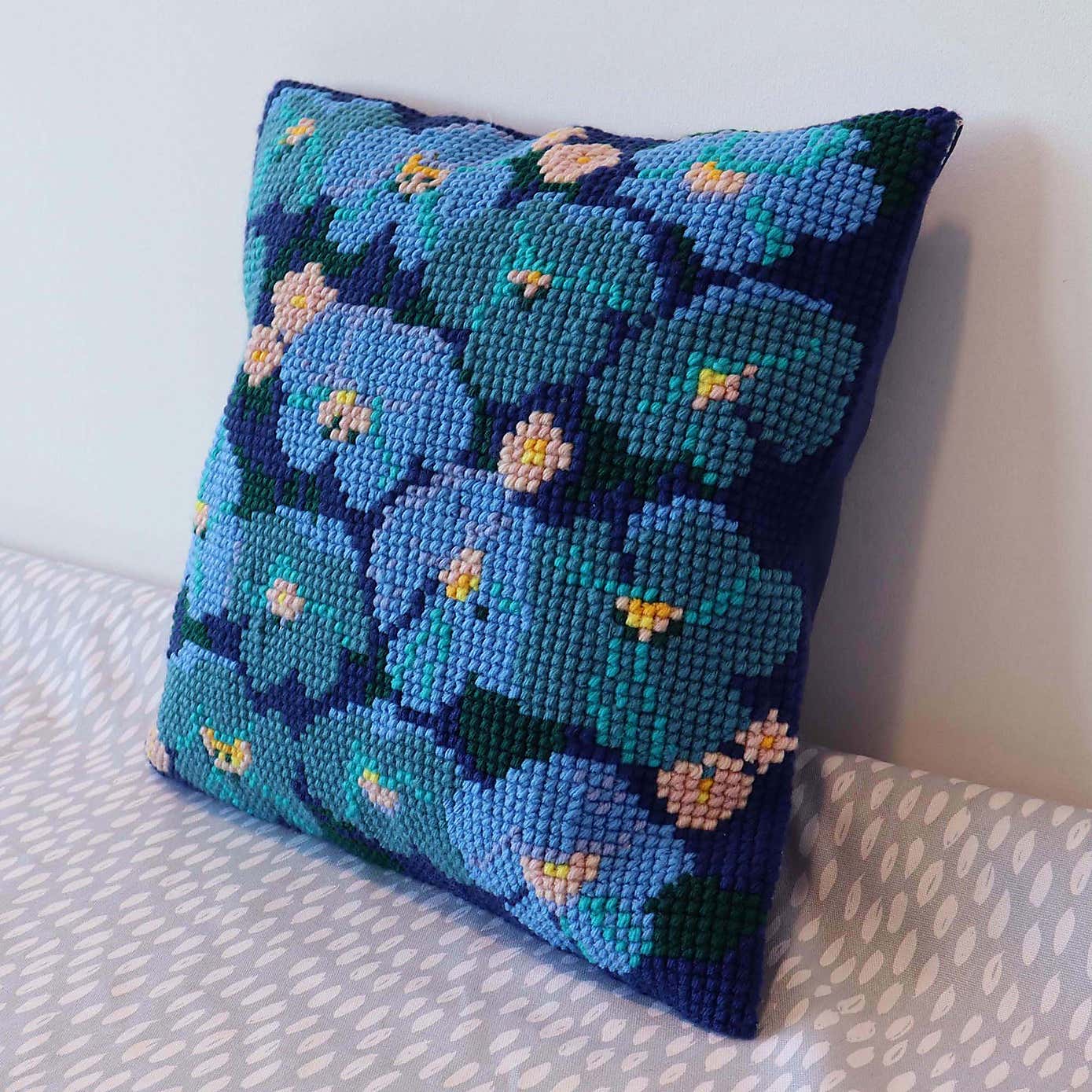 Cross Stitch Kit Cushion Modern Floral