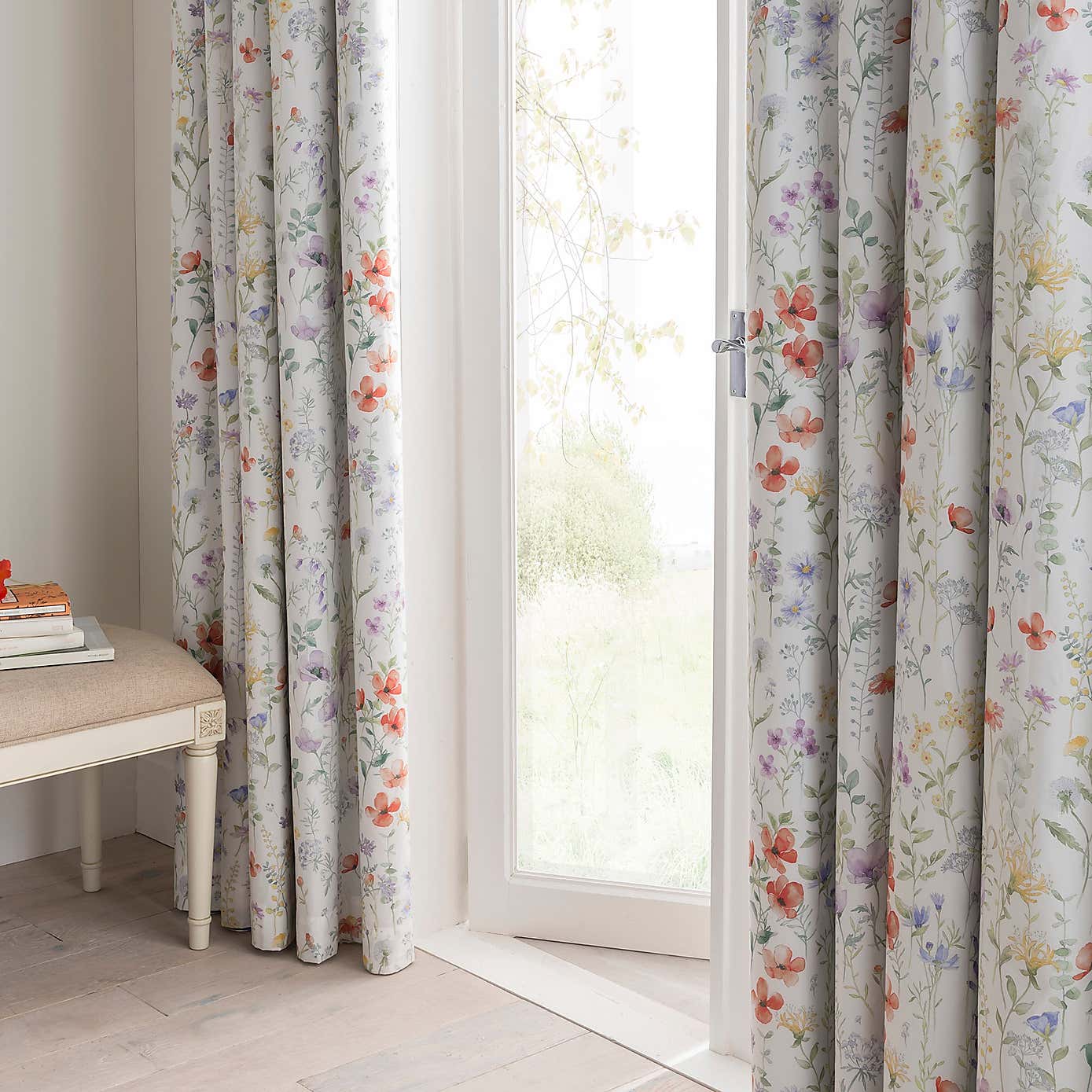 Dorma Wildflower Blackout Pencil Pleat Curtains