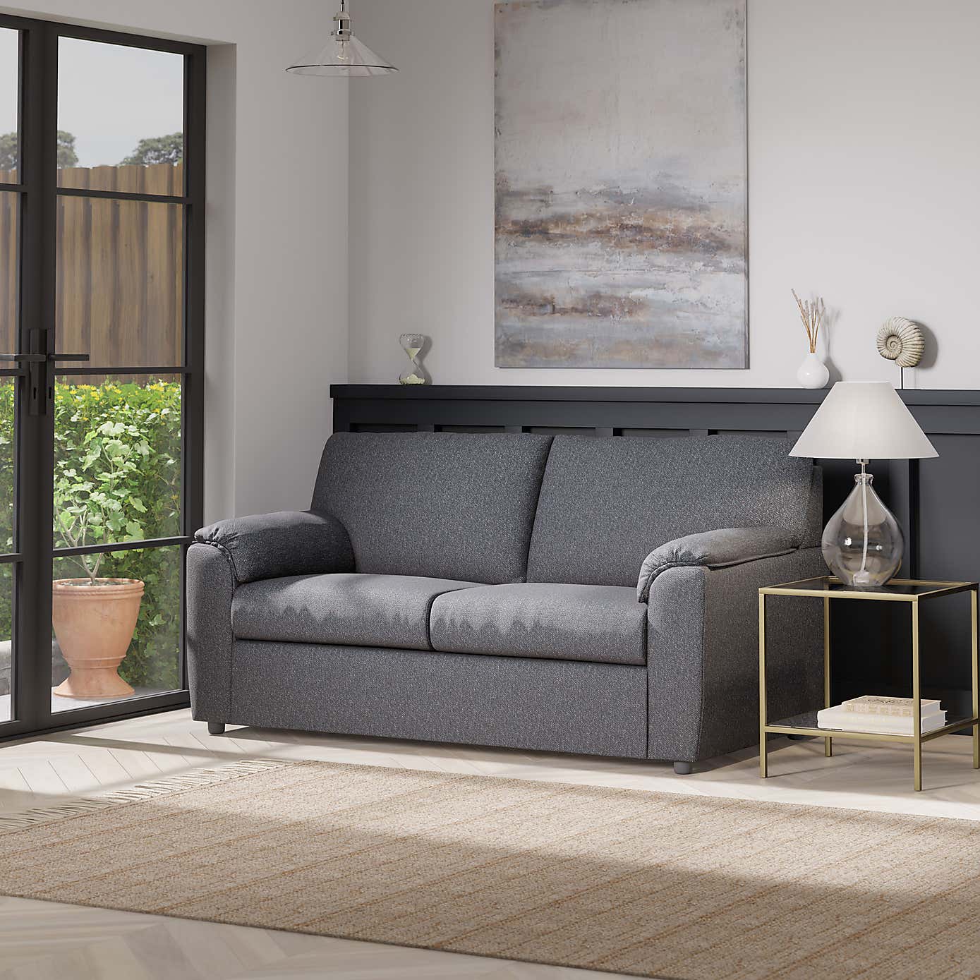 Meyer Tonal Weave 2 Seater Double Sofa Bed
