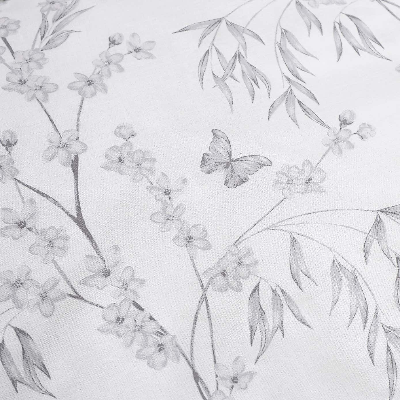 Cassia Grey Duvet Cover & Pillowcase Set