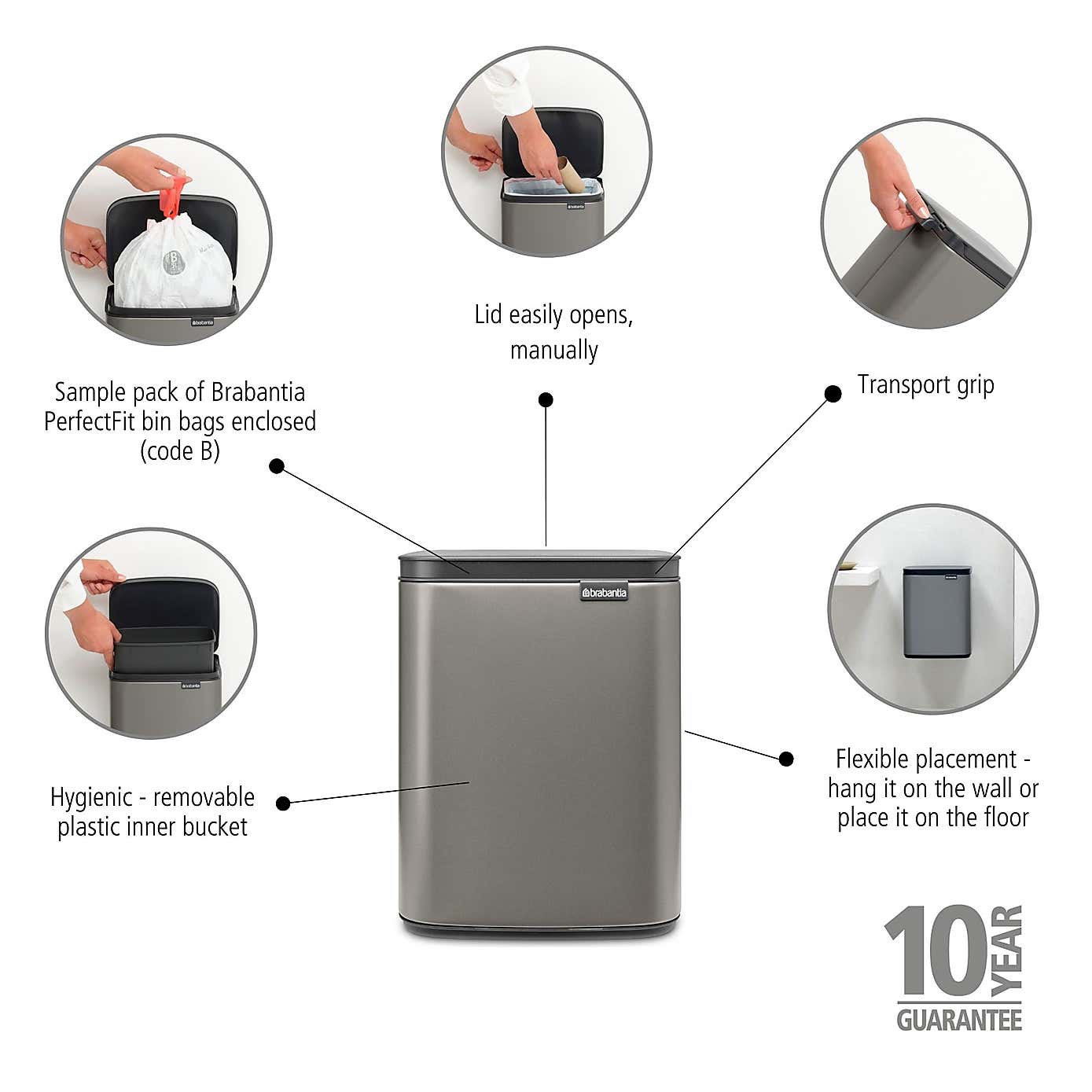 Brabantia Bo 7L Waste Bin