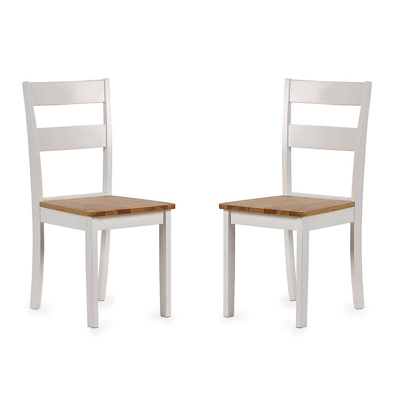 Lindwood Set Of 2 Dining Chairs, Rubberwood