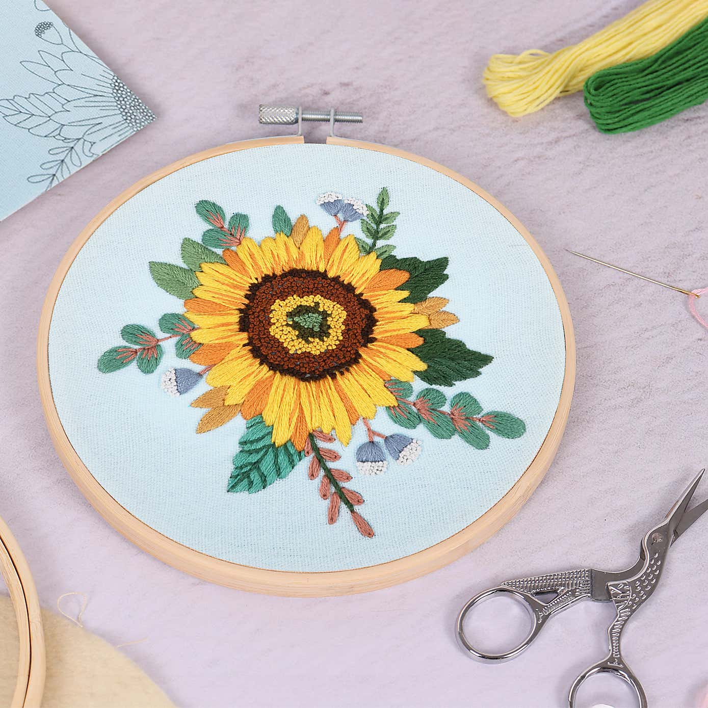 Embroidery Kit Sunflower