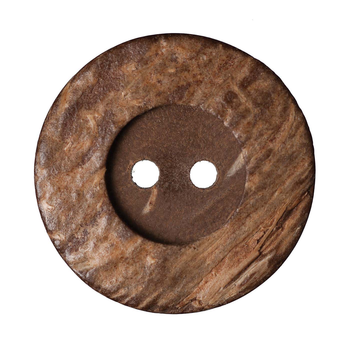 Round Rimmed Coconut Buttons 22.5mm Pack of 3