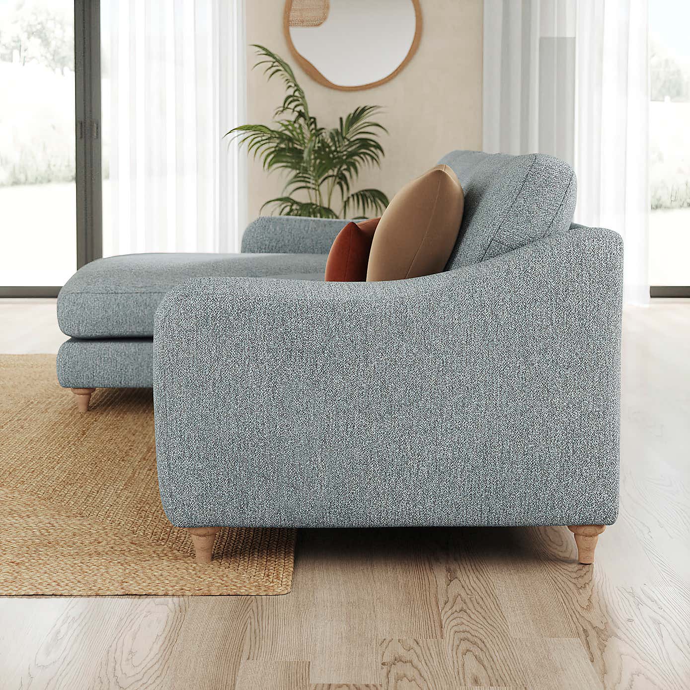 Hattie Cosy Weave Corner Chaise Sofa