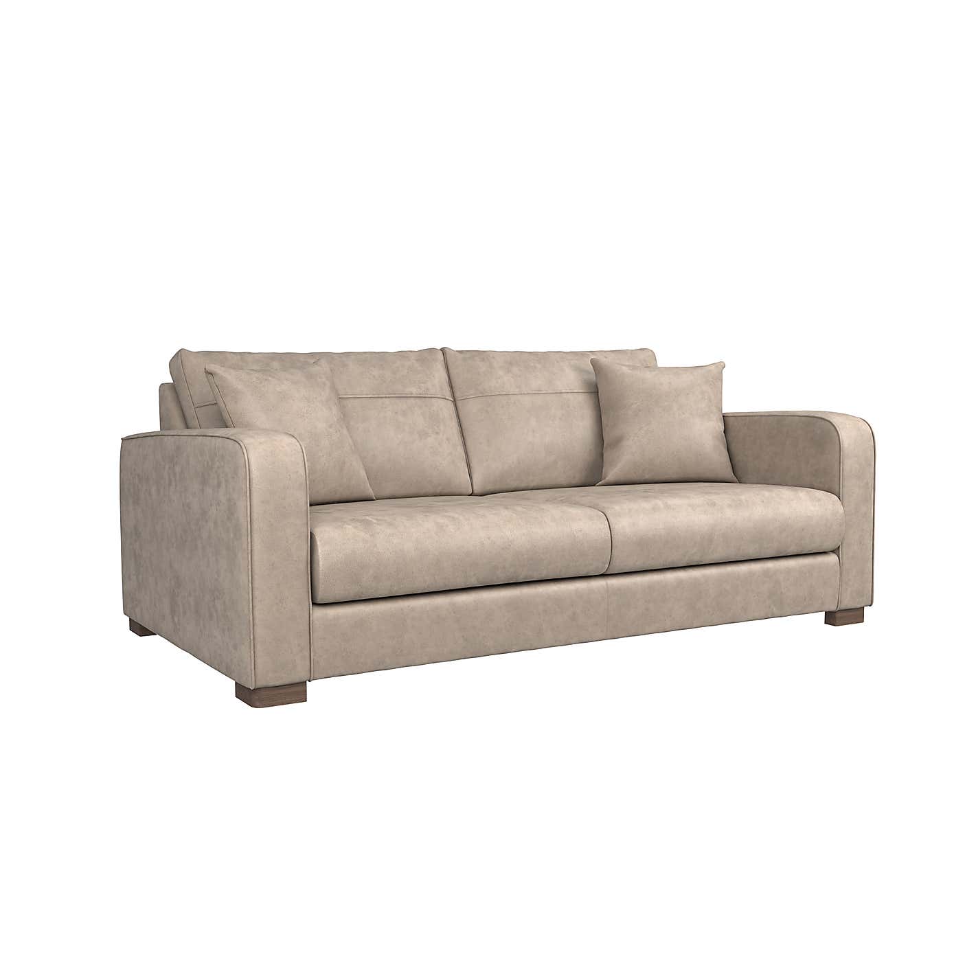 Carson Faux Leather 3 Seater Sofa