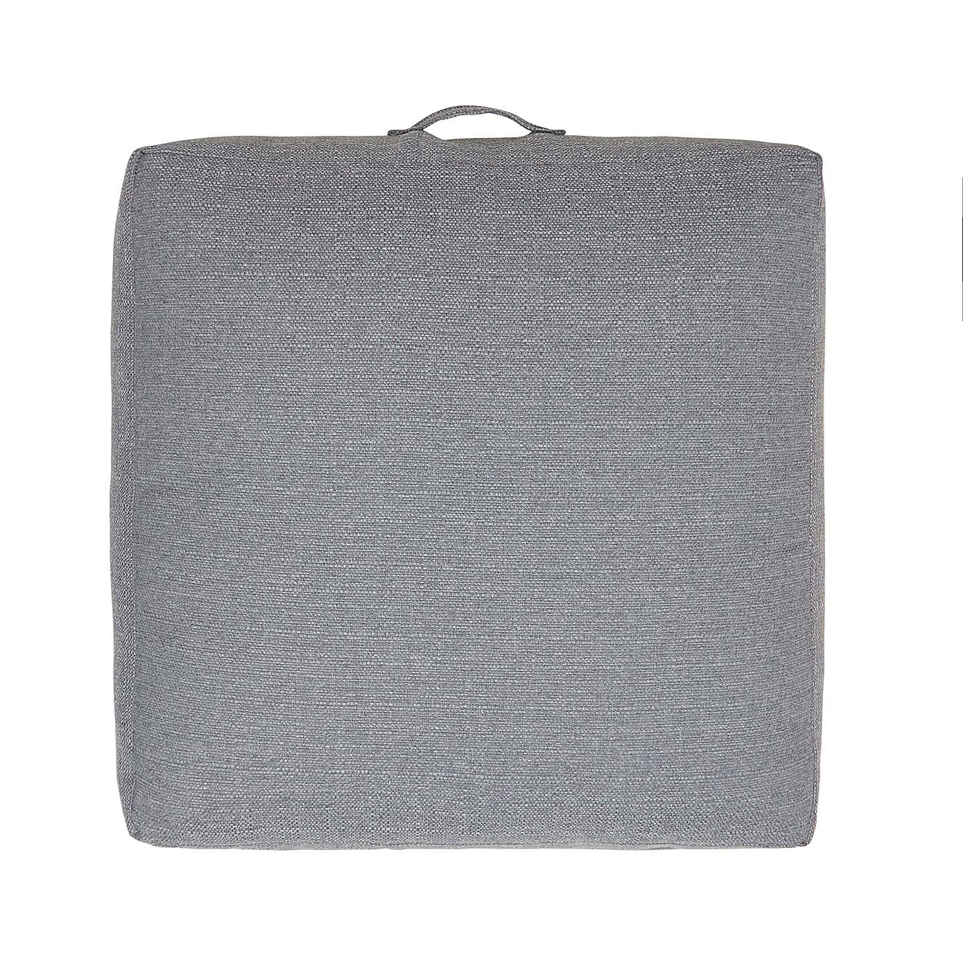 Slub Silver Floor Cushion