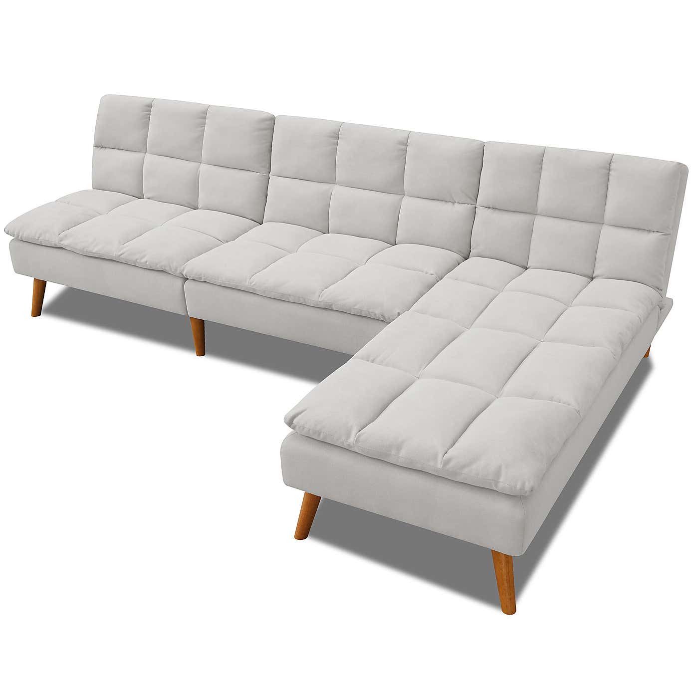 Cloud Fabric Corner Double Sofa Bed