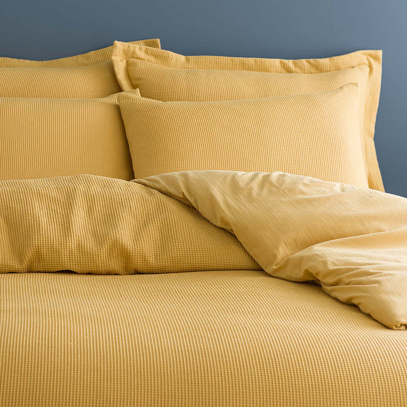 Alston Waffle Navy Oxford Pillowcase