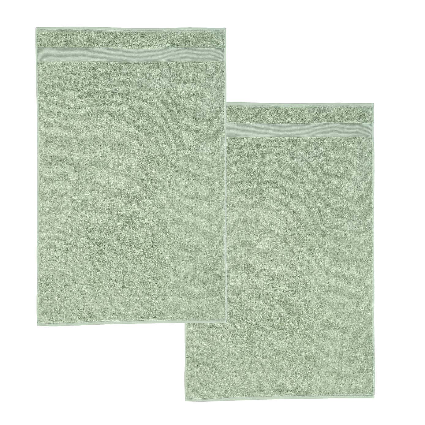 Set of 2 Catherine Lansfield Anti Bacterial Bath Sheets