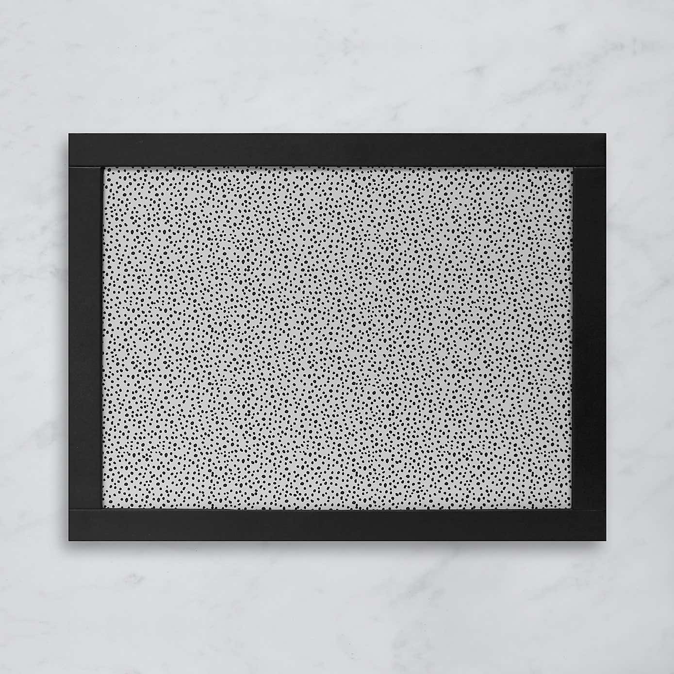 Dotty Black & White Rectanglular Laptray