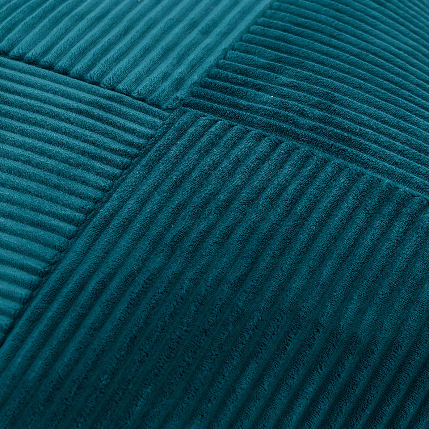 Remy Teal Cord Pouffe