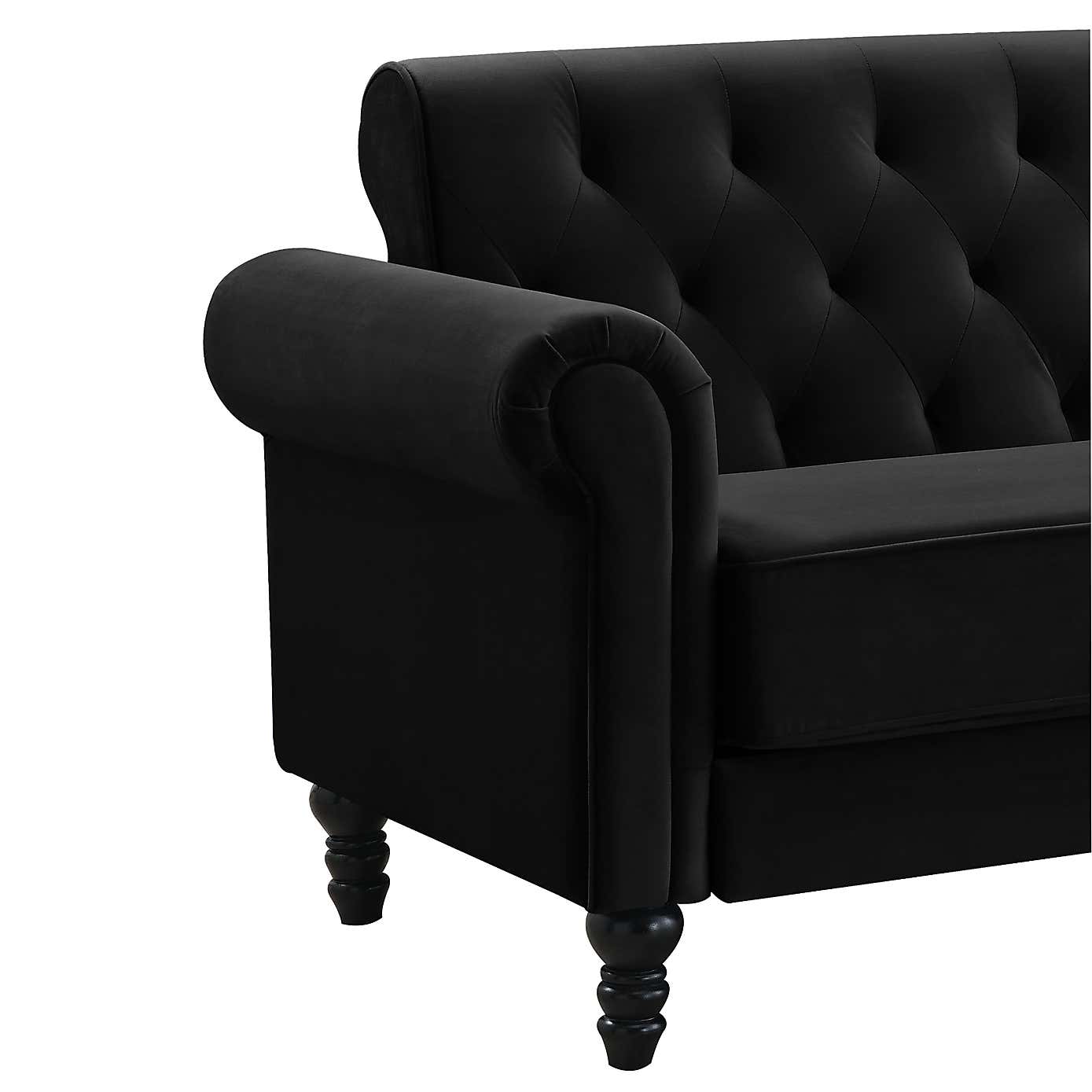 Greta Velvet 3 Seater Sofa