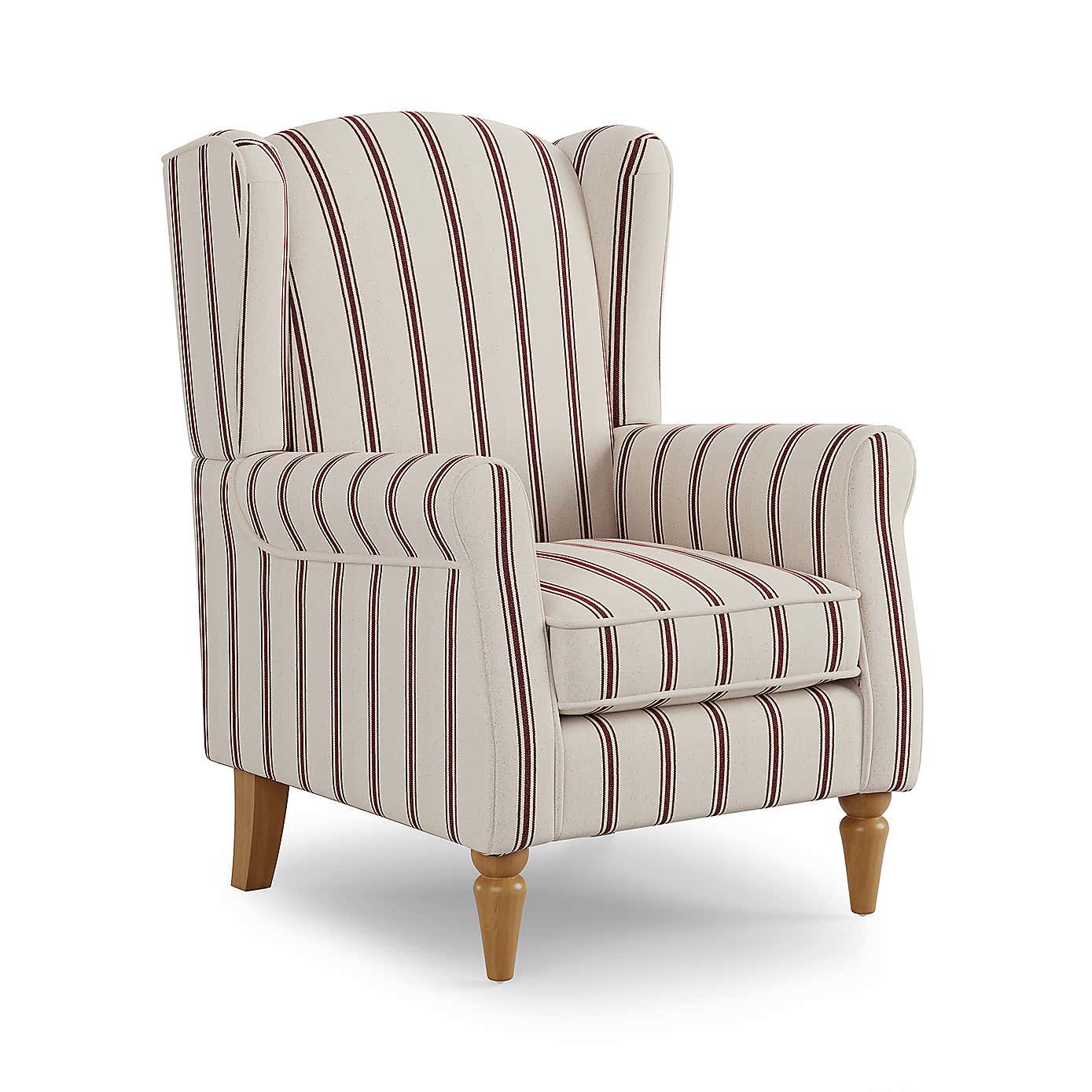 Oswald Pinstripe Wingback Armchair