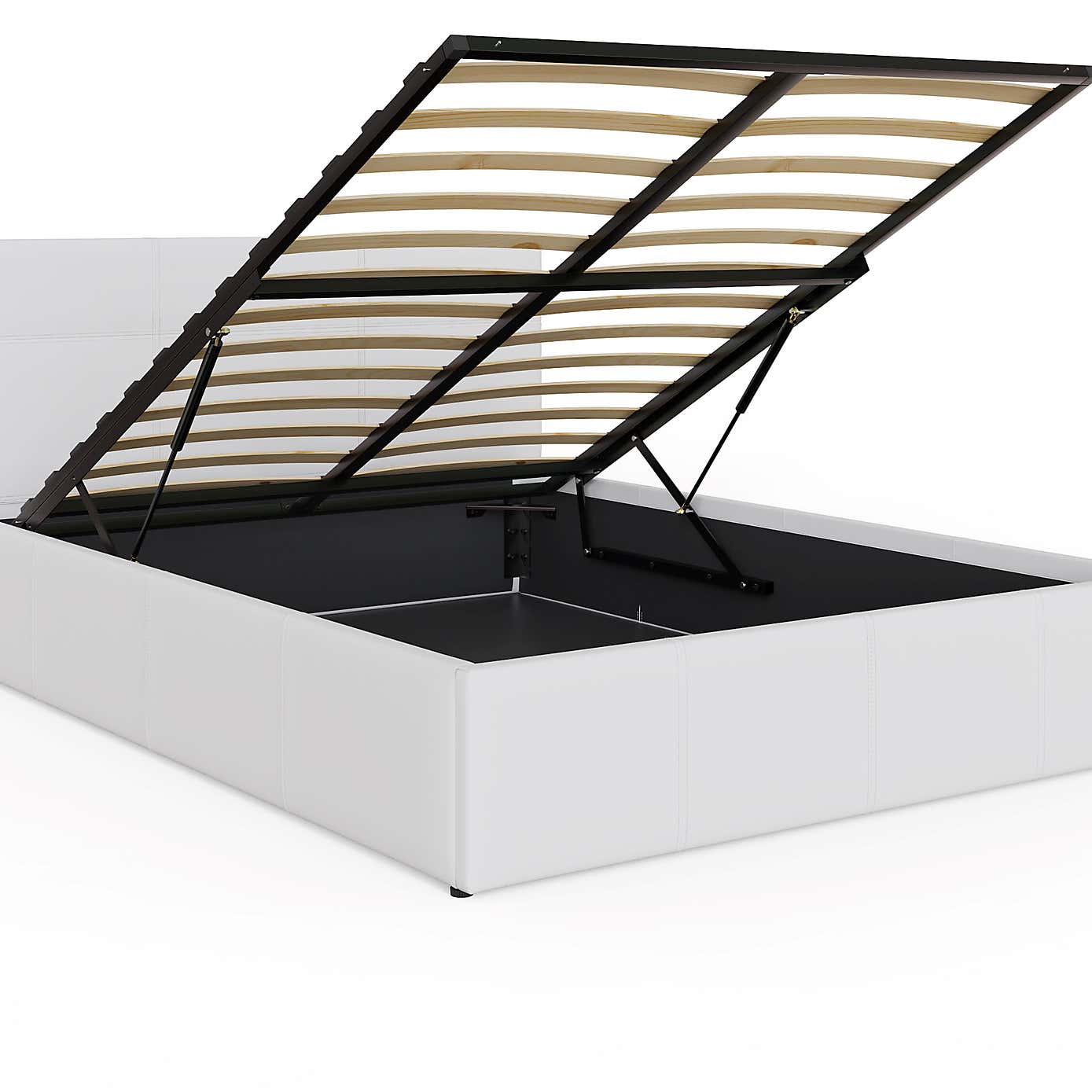 Toronto Black Faux Leather Ottoman Bedstead