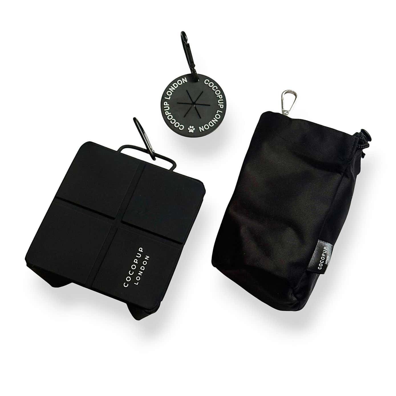 Cocopup Poop Bag Holder, Bowl and Treat Pouch Bundle